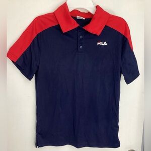 NWOT Fila Kids Polo - Blue with Red Accents M